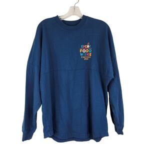 Disney Epcot Food & Wine Teal Long Sleeve Spirit Jersey 2022 Size Medium